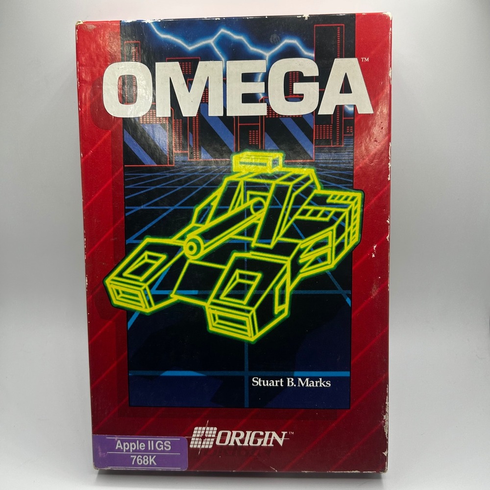 Omega Origin Systems Apple II‎ GS 768K Vintage Big Box Game Stuart B Marks 1990